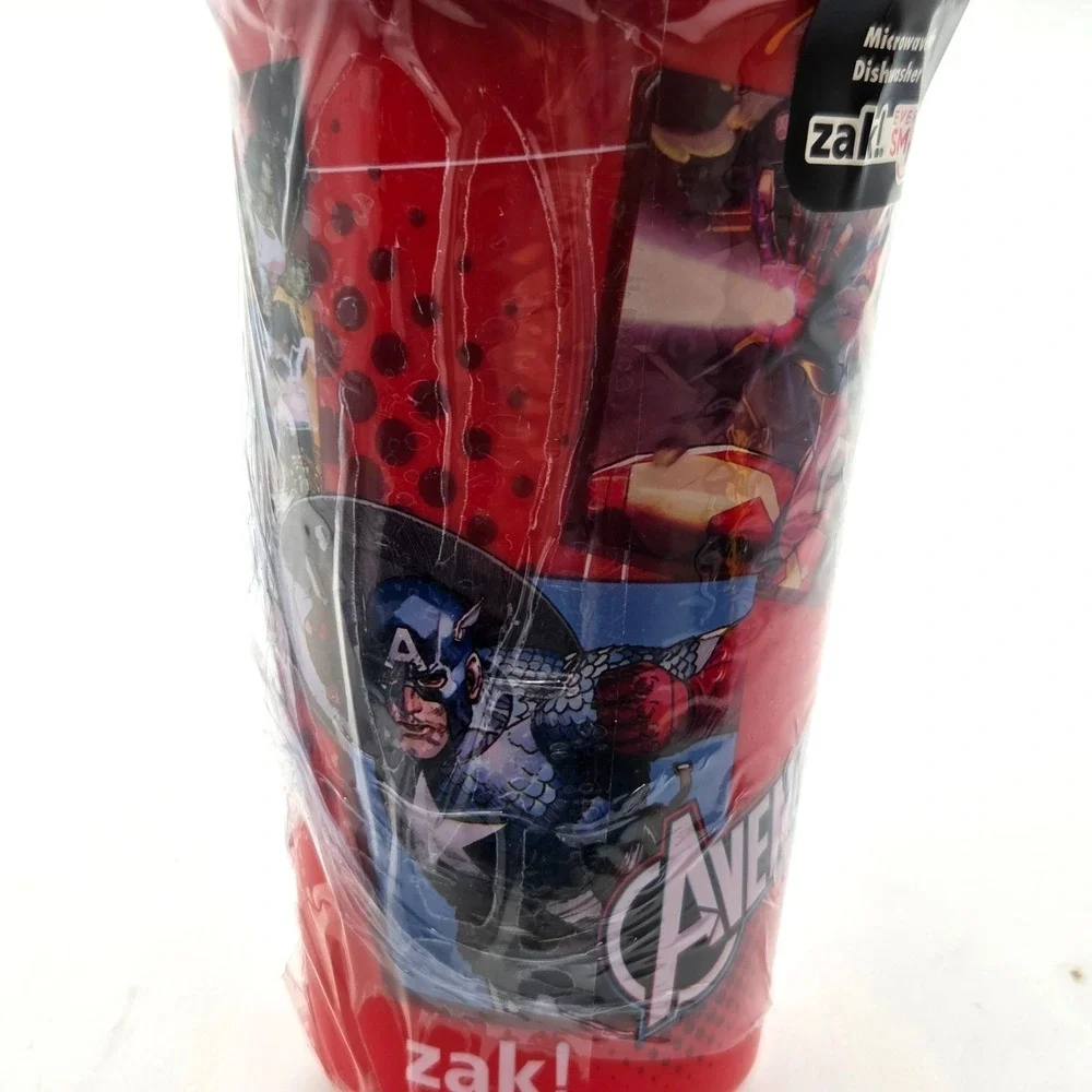 Marvel 4 Pack Reuseable 16.5 Oz. Cups‎ With Lids By Zak New